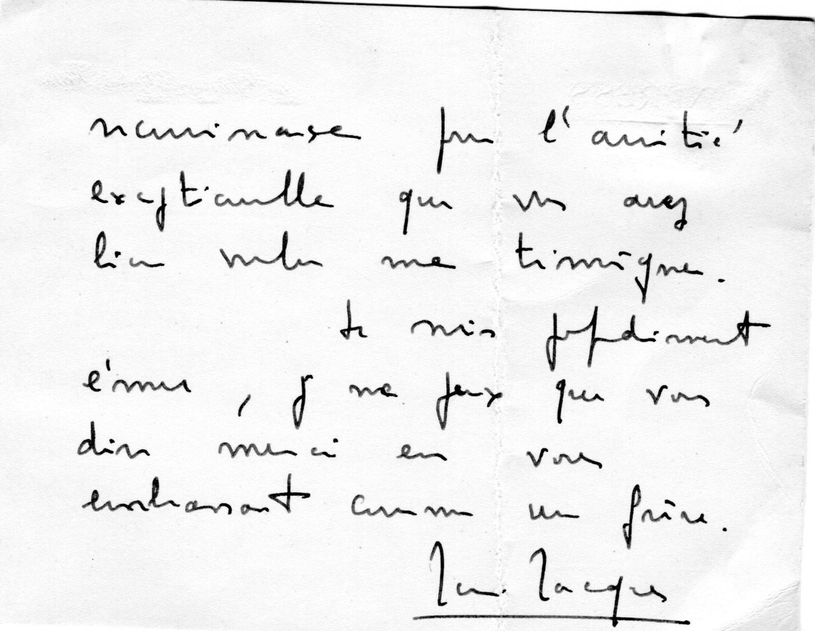 Scan original de Lettre de Jean-Jacques Servan-Schreiber à Lazare Rachline