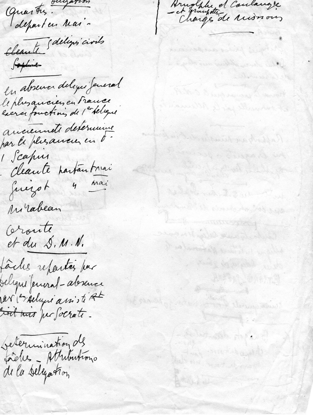 Scan original de Mission Clé - Notes prises pendant la mission 