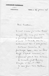 Scan original de Lettre de Jacques Chaban-Delmas à Suzanne Rachline