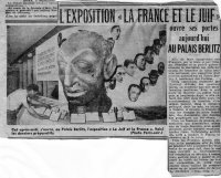 Scan original de Presse - L’exposition « La France et le Juif » au Palais Berlitz