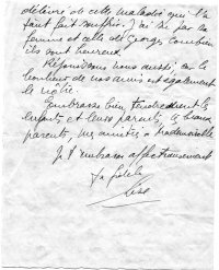 Scan original de Lettre de Lazare Rachline à sa femme Suzanne - signée Lise