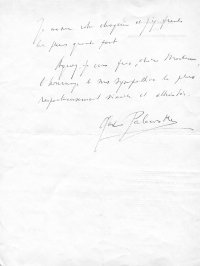 Scan original de Lettre de Gaston Palewski a Suzanne Rachline