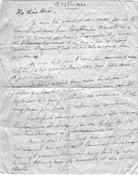 Scan original de Lettre de Lazare Rachline à sa femme, signée Andrée