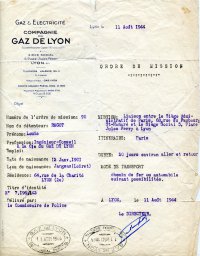 Scan original de Mission pour la compagnie du gaz de Lyon