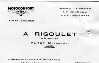 Scan original de Lettre (carte) d’Albert Rigoulet (Le Frisé) à Suzanne Rachline