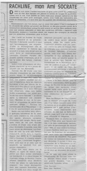 Scan original de Presse - Article de Henri Romans-Petit dans "Le Droit de Vivre"