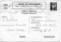 Scan original de Lettre (carte) de Lazare Rachline à son beau-frère prisonnier en Allemagne
