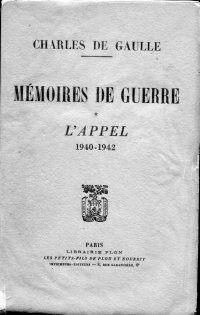 Scan original de Dédicace des "Mémoires de guerre" de Charles de Gaulle à Lucien Rachet