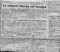 Scan original de Presse - Affaire Hardy - "Le Parisien Libéré" 